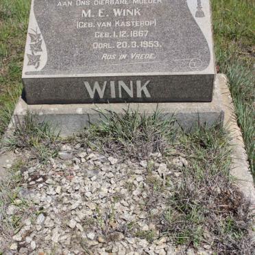 WINK M.E. nee VAN KASTEROP 1867-1953