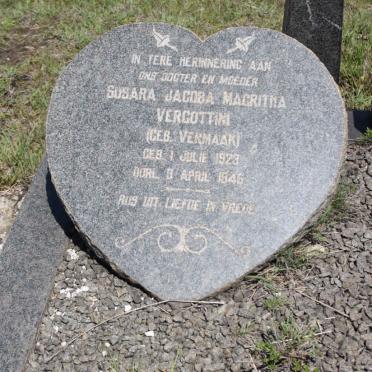 VERGOTTINI Susara Jacoba Magritha nee VERMAAK 1923-1946