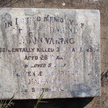 MAINWARING Philip Edmund -1945
