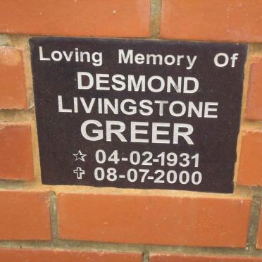GREER Desmond Livingstone 1931-2000