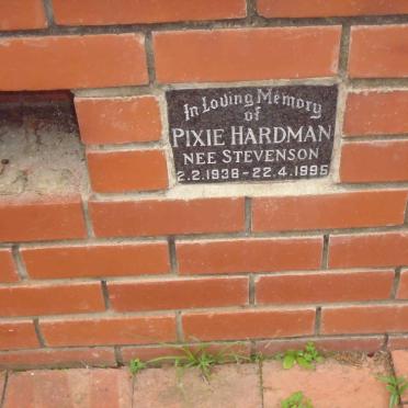 HARDMAN Pixie nee STEVENSON 1938-1995