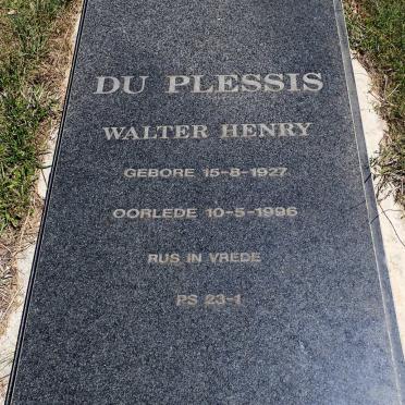 PLESSIS Walter Henry, du 1927-1996