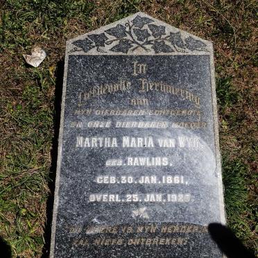 WYK Martha Maria, van nee RAWLINS 1861-1920