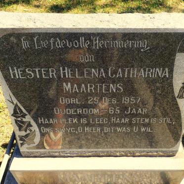 MAARTENS Jan Petrus -1965 &amp; Hester Helena Catharina -1957