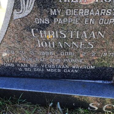SCHOEMAN Christiaan Johannes 1898-1973 &amp; Cathrina Jacoba WIESNER 1905-1990