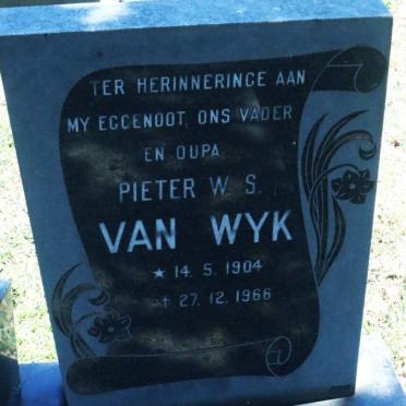 WYK Pieter W.S., van 1904-1966