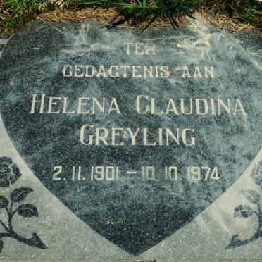 GREYLING Helena Claudina 1901-1974