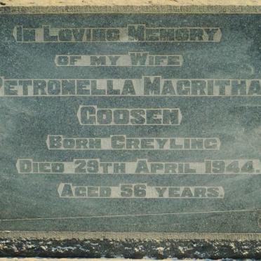 GOOSEN Petronella Magritha nee GREYLING -1944