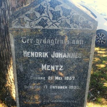 MENTZ Hendrik Johannes 1857-1930