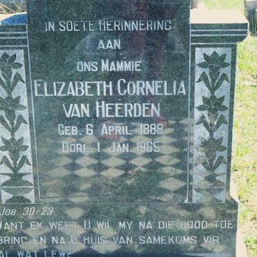 HEERDEN Willem Nicholas, van 1885-1954 &amp; Elizabeth Cornelia 1888-1965