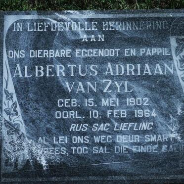 ZYL Albertus Adriaan, van 1902-1964 &amp; Engela Dorothea Maria SMITH 1907-1977