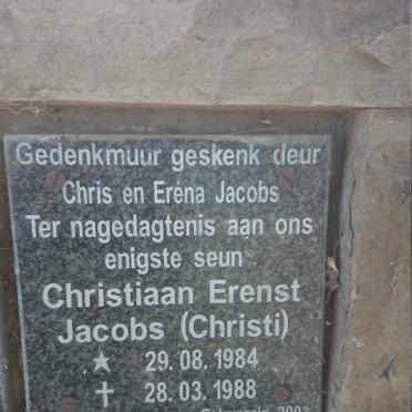 JACOBS Christiaan Erenst 1984-1988