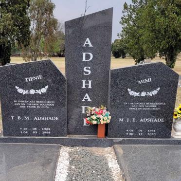 ADSHADE T.B.M. 1923-1998 &amp; M.J.E. 1931-2020