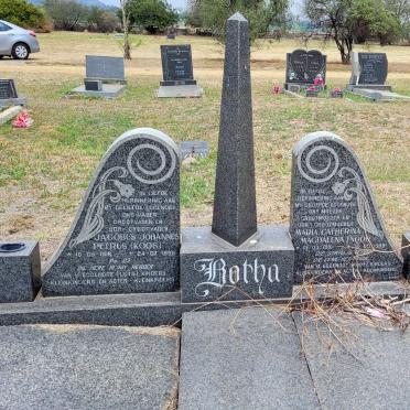 BOTHA Jacobus Johannes Petrus 1916-1996 &amp; Maria Catherina Magdalena 1916-1988
