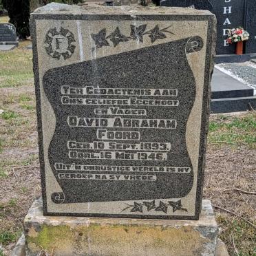 FOORD David Abraham 1893-1946