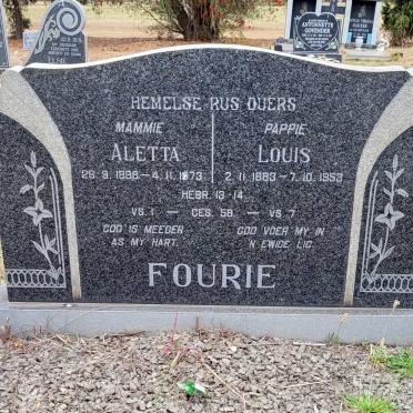 FOURIE Louis 1883-1953 &amp; Aletta 1898-1973