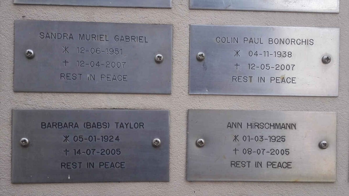 GABRIEL :: BONORCHIS :: TAYLOR :: HIRSCHMANN