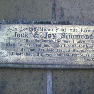 SIMMONDS Jock &amp; Joy