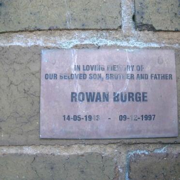 BURGE Rowan 1943-1997