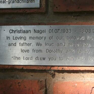 NAGEL Christiaan 1933-2002