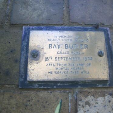 BUTLER Raymond Vernon 1915-1978