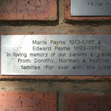 PAYNE Edward 1899-1988 &amp; Marie 1913-1982