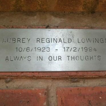 LOWINGS Aubrey Reginald 1923-1994