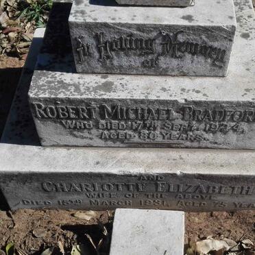 BRADFORD Robert Michael -1924 &amp; Charlotte Elizabeth -1931