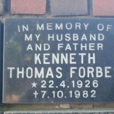 FORBES Kenneth Thomas 1926-1982