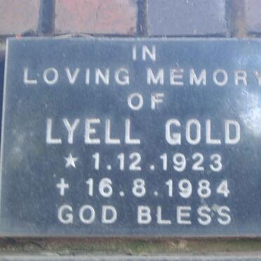 GOLD Lyell 1923-1984