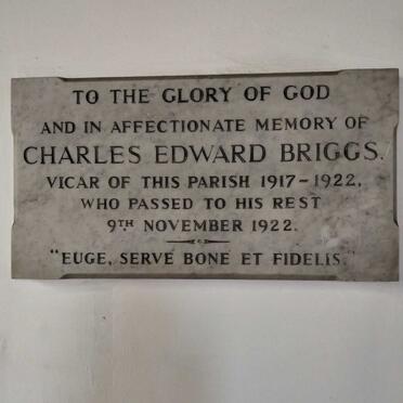 BRIGGS Charles Edward -1922
