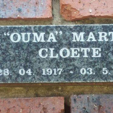 CLOETE Martie 1917-2005
