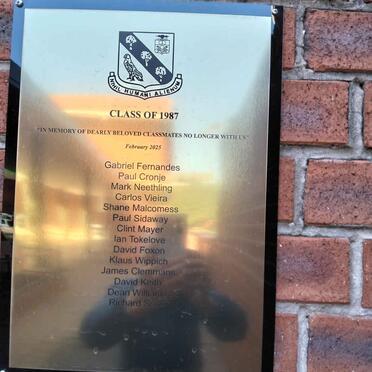 10. Class of 1987 - Beloved classmates no longer with us.