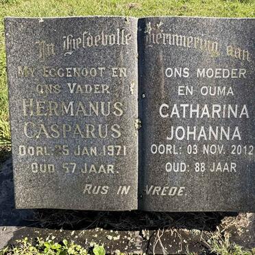 ? Hermanus Casparus -1971 & Catharina Johanna -2012