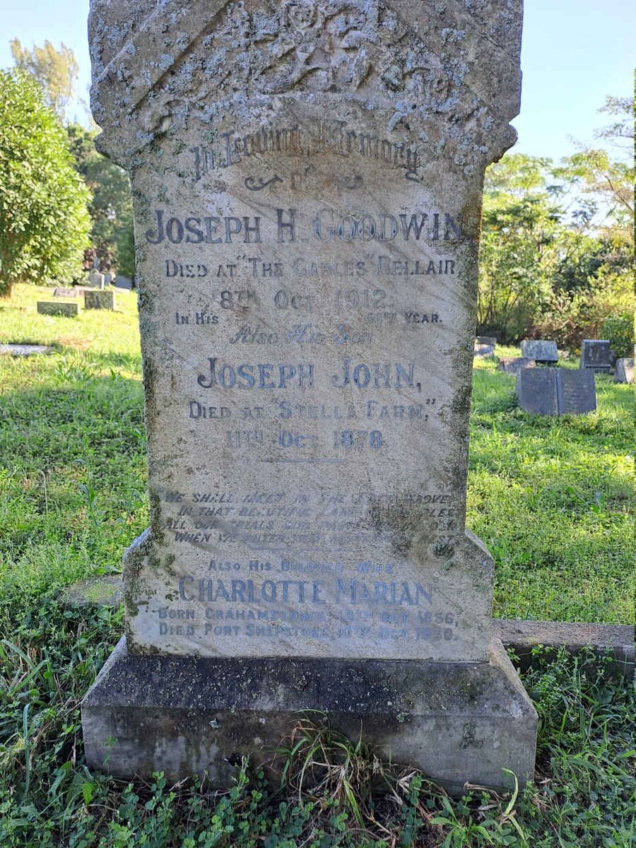 GOODWIN Joseph H -1912 & Charlotte Marian 1856-1930 :: GOODWIN Joseph John -1878