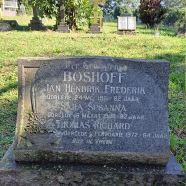 BOSHOFF Jan Hendrik Frederik -1961 :: BOSHOFF Sara Susanna -1979 :: BOSHOFF Thomas Richard -1972