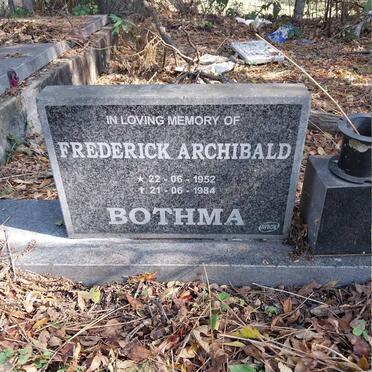 BOTHMA Frederick Archibald 1952-1984