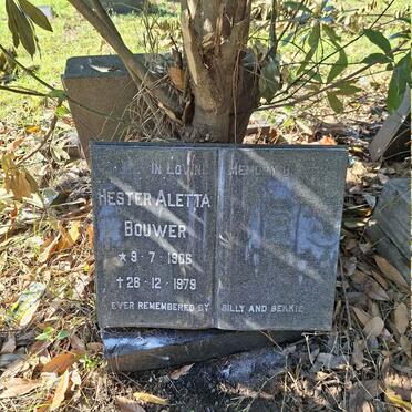 BOUWER Hester Aletta 1906-1979