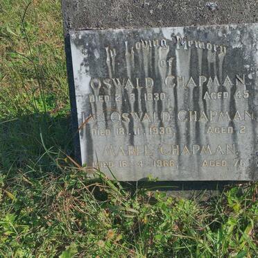 CHAPMAN Oswald -1930 :: CHAPMAN Jan Oswald -1930 :: CHAPMAN Mabel -1966
