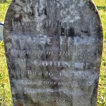 COULSON Phoebe Eliza -1896