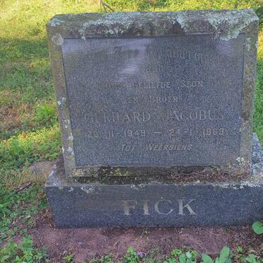 FICK Gerhard Jacobus 1949-1969