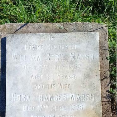 MARSH William Cecil -1967 & Rosa Frances -1976