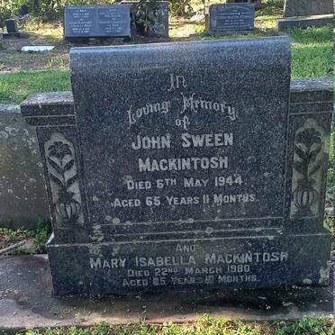 MACKINTOSH John Sween -1944 :: MACKINTOSH Mary Isabella -1980