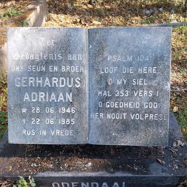ODENDAAL Gerhardus Adriaan 1946-1985