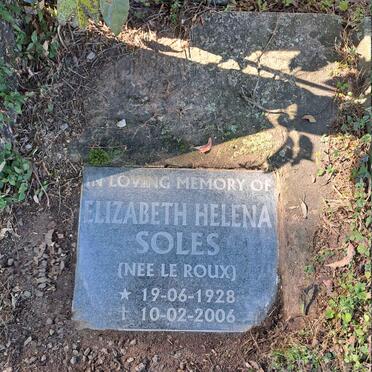 SOLES Elizabeth Helena nee LE ROUX 1928-2006