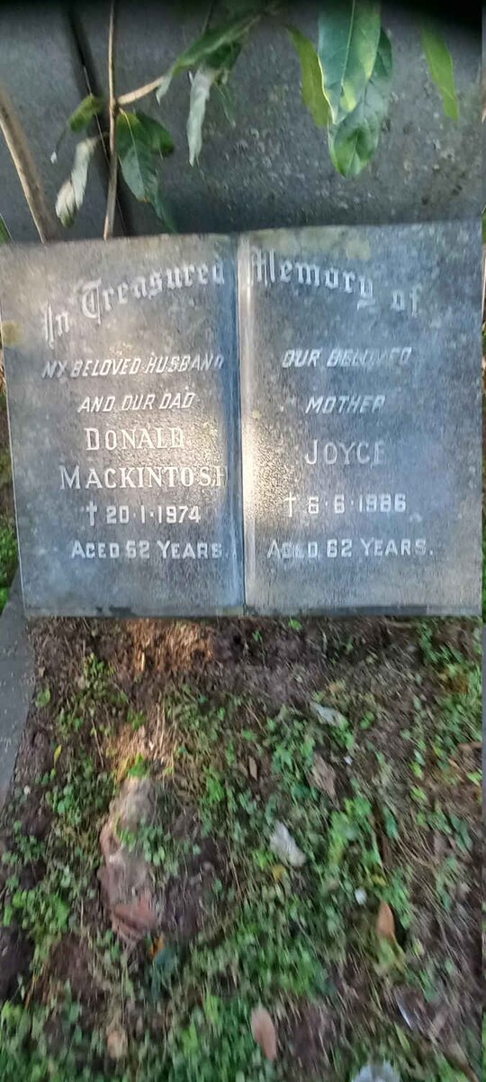 MACKINTOSH Donald -1974 & Joyce -1986