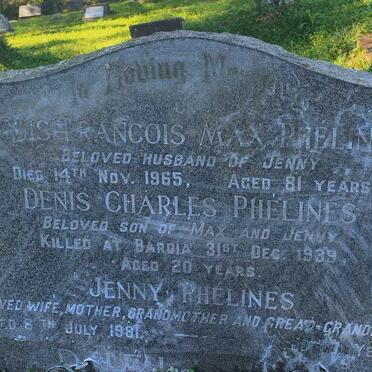 PHELINES Louis Francois Max -1965 :: PHELINES Denis Charles -1939 :: PHELINES Jenny -1981