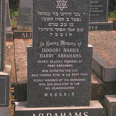ABRAHAMS Isidore Harris -5746