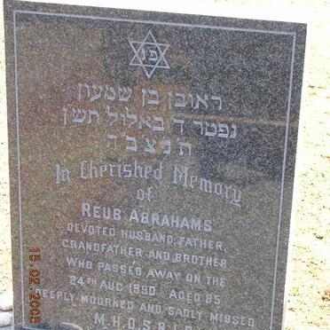 ABRAHAMS Reub -1990