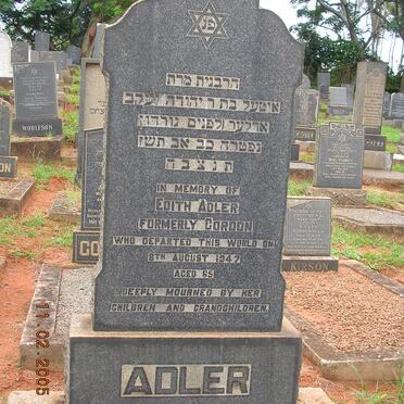 ADLER Edith formerly GORDON -1947